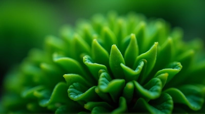 Dense Emerald Plants Tilt-Shift Focus Effect