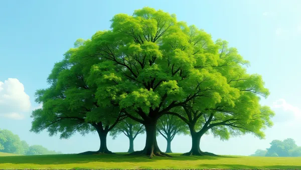 Dense Emerald Tree Canopy Over Mossy Ground