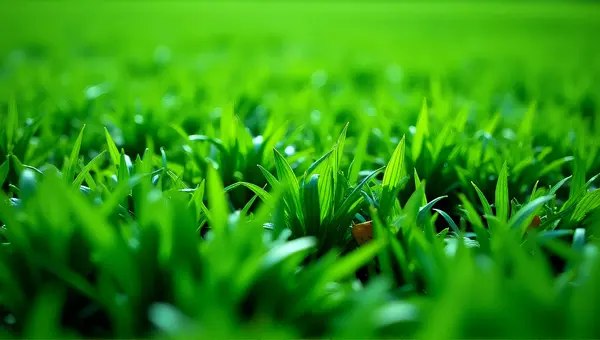 Dense Emerald Turf With Leaf Patterns
