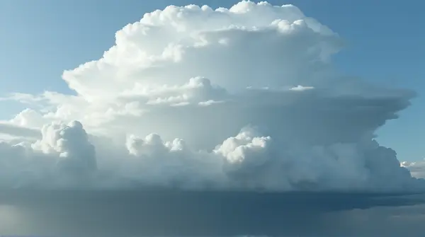 Dense Nimbus Cloud With Textured Gray Layers