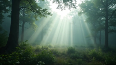 Dense Vapor Over Wooded Expanse In Daylight