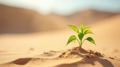 Desert Succulent Growing In Sunlit Sandy Soil