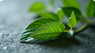 Detailed Close-Up Of Leaf Patterns And Texture