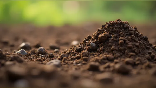 Detailed Soil Patterns On Earth Mound Close-Up