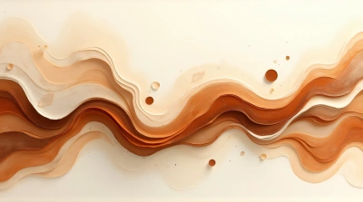 Earthy Tones Swirling Brushstroke Abstract