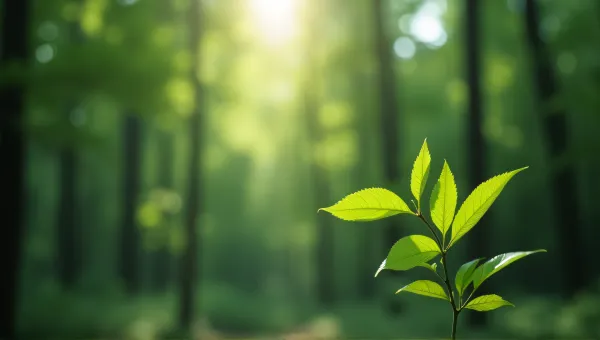 Emerald Foliage Sunlight Shadows Forest