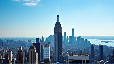 Empire State Building Towering Over Metropolitan Landscape