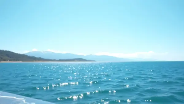 Expansive Blue Ocean Near Shoreline Under Clear Sky
