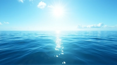 Expansive Deep Blue Sea With Sunlit Ripples