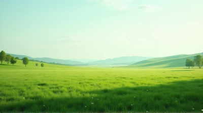 Expansive Emerald Turf With Scattered Leaves