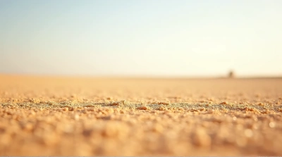 Expansive Fine Tan Particles Under Clear Sky