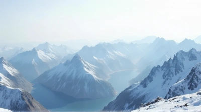 Expansive Frost-Covered Ridge Line Horizon