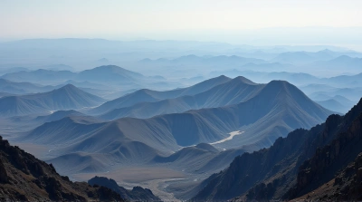 Expansive Ink-Hued Sky Over Rugged Mountain Range