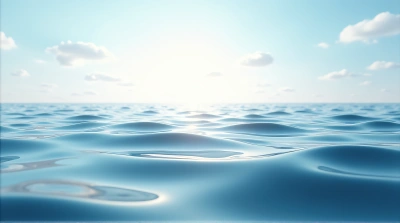 Expansive Liquid Surface Under Open Sky