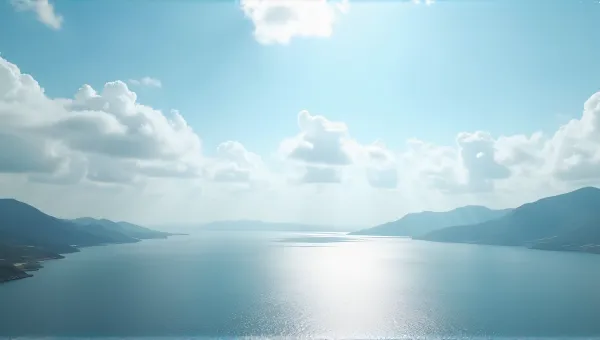 Expansive Shimmering Surface Under Vast Sky