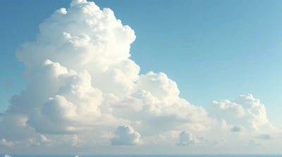 Expansive Sky With Billowy Clouds Over Open Landscape