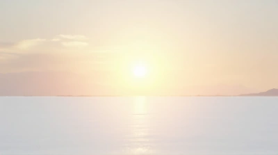 Expansive White Ground With Soft Light And Shadows