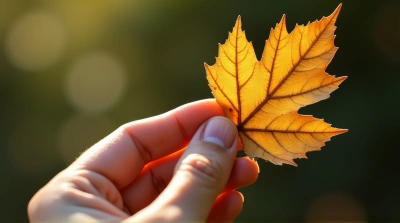 Fragile Sun-Bleached Leaf With Textured Veins Close-Up