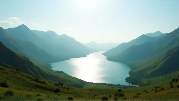 Freshwater Basin With Rolling Verdant Hills