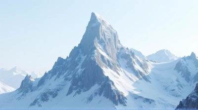 Frost-Covered Summit With Rugged Icy Ridges