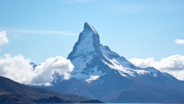 Frost Covered Summit With Rugged Slopes