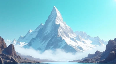 Frosted Summit With Jagged Ridges And Rocky Terrain