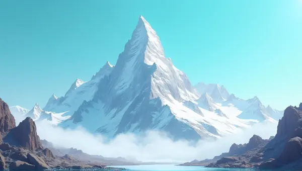 Frosted Summit With Jagged Ridges And Rocky Terrain