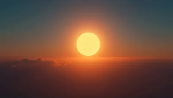 Glowing Amber Orb Casting Soft Light At Dusk
