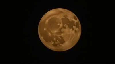 Glowing Moon Orb Showing Craters And Surface