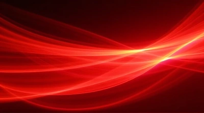 Glowing Red Light Trails With Fluid Motion
