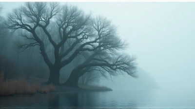 Gnarled Trees Under Overcast Sky