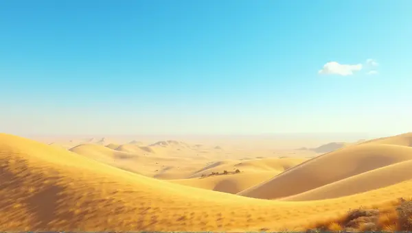 Golden Fields Under Clear Blue Sky Expansive View