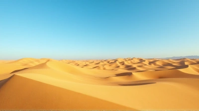 Golden Hills Under Clear Blue Sky Rolling Contours