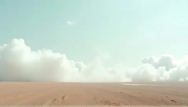 Grainy Earth Terrain Under Vapor Formations