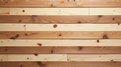 Horizontal Chestnut And Cream Plank Panel