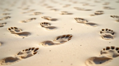 Human Imprints On Pale Granular Surface