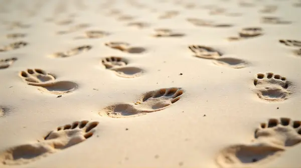 Human Imprints On Pale Granular Surface