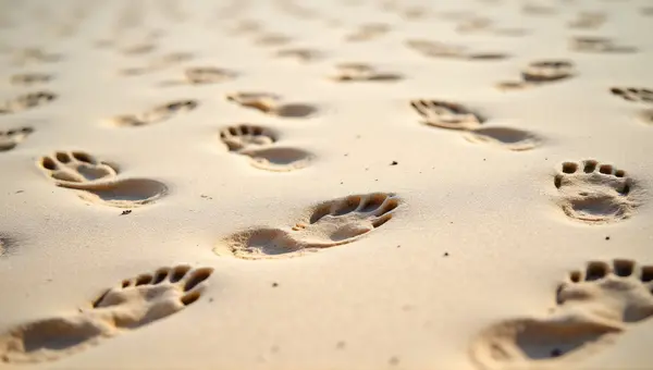 Human Imprints On Pale Granular Surface