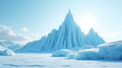 Icy Summit Covered In Translucent Crystals