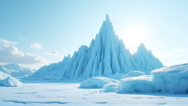 Icy Summit Covered In Translucent Crystals