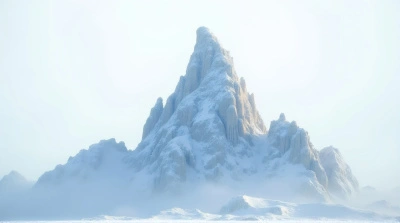 Icy Summit Crowned With Frosted Crystals