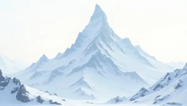Icy Summit With Jagged Frosted Ridges