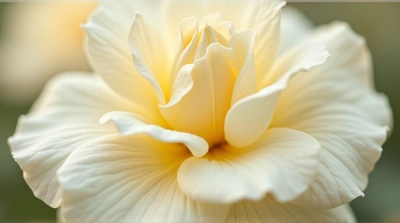 Ivory Blossom Close-Up With Textured Details