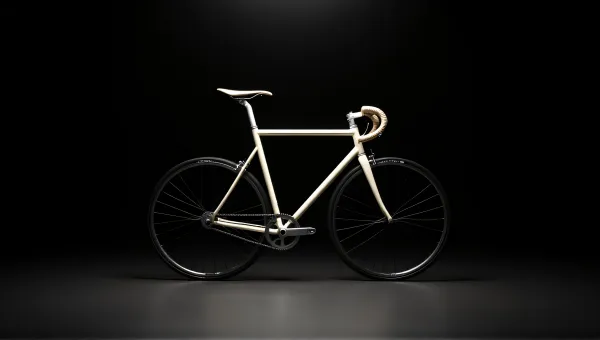 Ivory Fixed-Gear Bike In Low Light Setting
