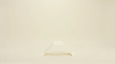 Ivory Steel Stand with Geometric Shape on Gradient