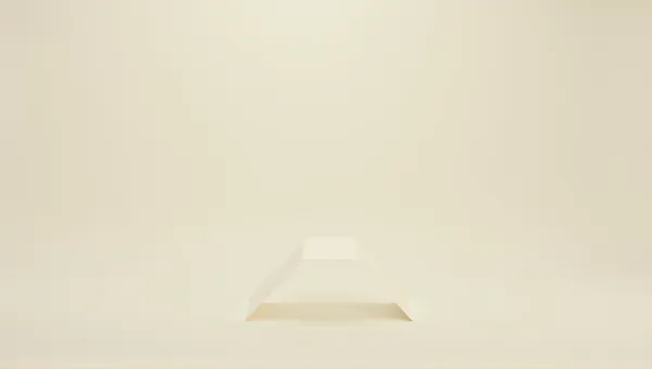Ivory Steel Stand with Geometric Shape on Gradient