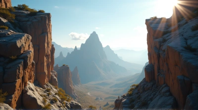 Jagged Cliff Peak With Textured Stone Formations