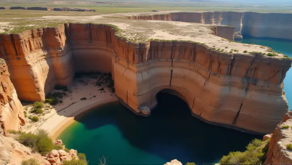 Jagged Cliffs Sunlit Sharp Shadows Aerial View