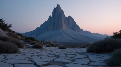 Jagged Peak Under Muted Twilight Sky