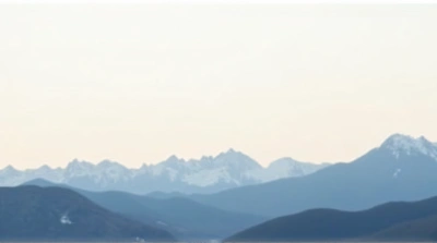 Jagged Peaks Horizon With Snow Caps